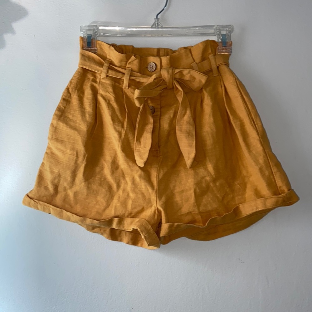Yellow Paper Bag Shorts